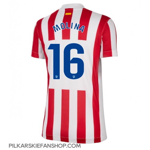 Koszulka piłkarska Atletico Madrid Nahuel Molina #16 Strój Domowy dla kobiety 2025-26 tanio Krótki Rękaw Koszulka piłkarska Atletico Madrid Nahuel Molina #16 Strój Domowy dla kobiety 2025-26 tanio Krótki Rękaw